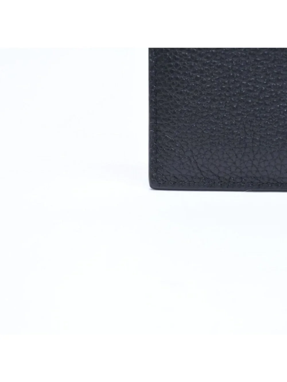 Miu Miu Metal Logo Card Case Black Calfskin Gold